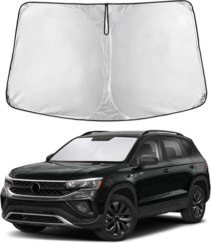 EcoNour Windshield Sunshade Compatible for Volkswagen VW Tiguan 2018-2023 2024 2025 2026 Sun Visor for Front Windshield & Window Sun Shade Cover, UV Heat Blocker & Protector, Car Accessories