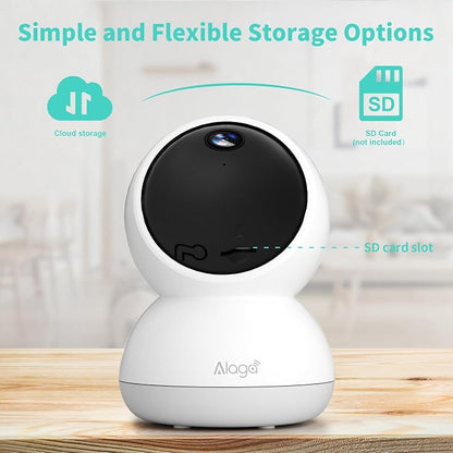 Indoor Camera, 3K HD Indoor Security Camera, 360° Pan/Tilt Pet Camera, 2-Way Audio, Siren, Night Vision, Baby/Pet Monitor with Phone App 2.4G and 5G WiFi, Compatible Alexa and Google Assistant