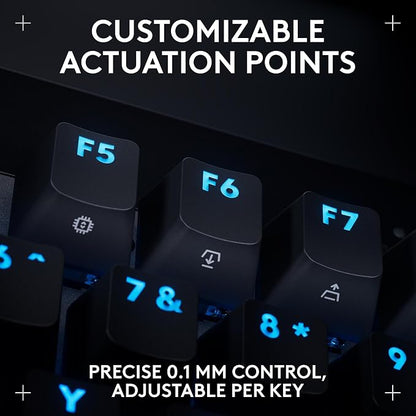 Logitech G PRO X TKL Rapid Tenkeyless Gaming Keyboard (Hall-Effect) - Black | Hall-Effect Magnetic Analog Switches with Rapid Trigger, Lightsync RGB, Detachable USB-C Cable, Volume Roller & Media Buttons