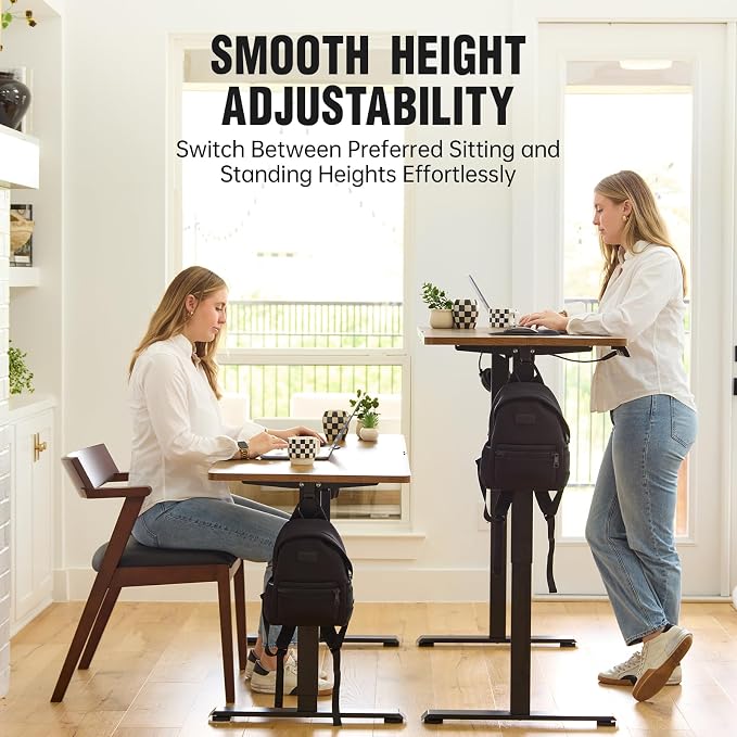 Veken Standing Desk, Brown, 39.4×23.6 Inch