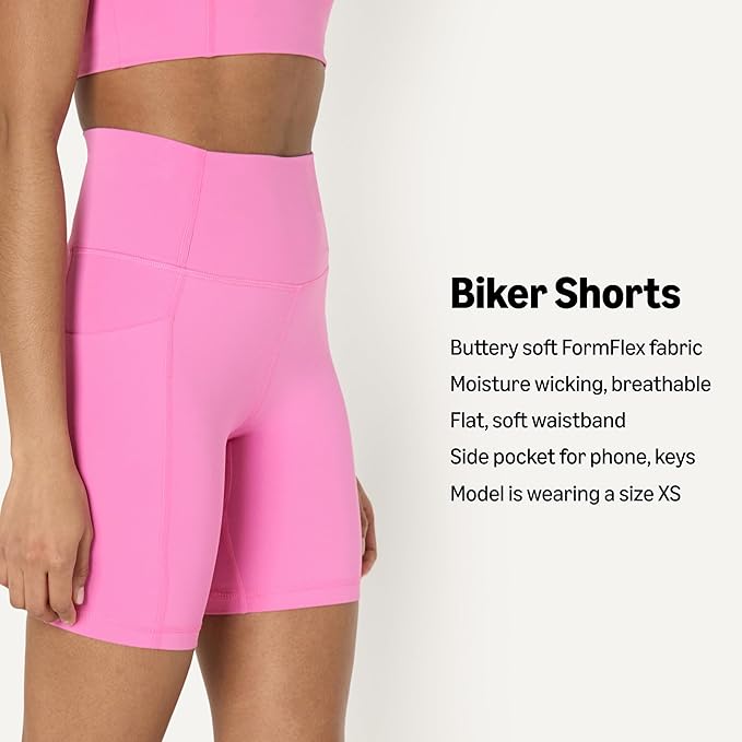 Amazon Essentials Women's Active FormFlex Buttery Soft High Waist Biker Shorts