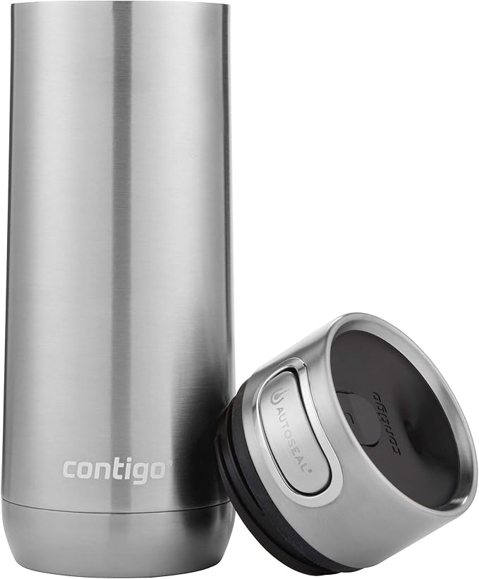 Contigo Luxe Vacuum-Insulated Stainless Steel Thermal Travel Mug 16 Ounces Stainless Steel