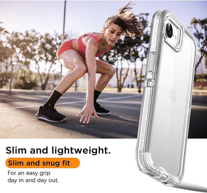AICase for iphone 17e Case/iphone 16e Case Clear 2026 3 in 1 Heavy Duty Drop Protection Full Body Rugged Shockproof/Dust Proof 3-Layer Military Protective Tough Durable Cover for iphone 17E/16E 6.1"_1