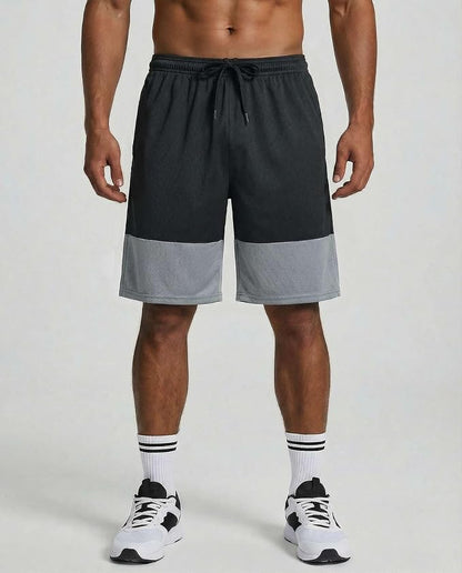 5 Pack Men's Mesh Shorts Athletic Basketball Sports Gym Workout Pockets | Cooling Moisture-Wicking, 9", Long, Quick-Dry, Breathable, Elastic Drawstring Waistband. Running, Exercise, Soccer, Training.