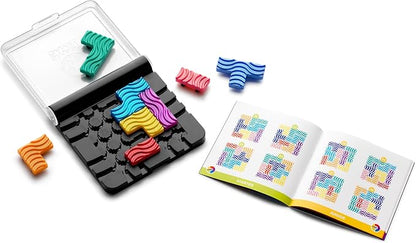 SmartGames IQ Flow – Travel Logic Sliding Puzzle Game with 120 Challenges, STEM Brain Teaser for Kids and Adults, Compact Single Player Sliding Puzzle, Ages 7+