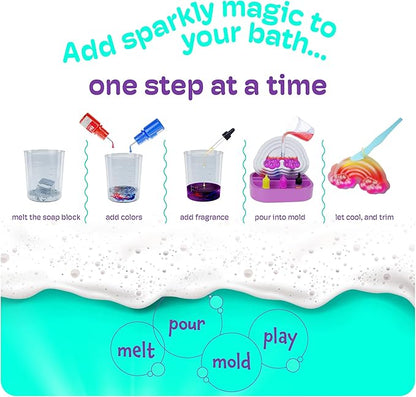 Dan&Darci Unicorn Soap Making Kit - Girls Crafts DIY Project Age 6+ Year Old Kids - Unicorn Girl Birthday Gifts - Science Activity Teenage Gift - Make Your Own Soap - Craft Toys Ages 6 7 8 9 10 11 12