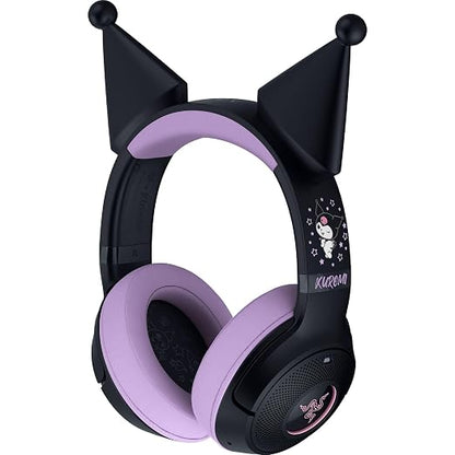 Razer Kraken Kitty V2 BT Wireless RGB Headset, Kuromi Edition | Chroma RGB Kitty Ears & Earcups, Bluetooth 5.2, 40 mm Drivers, Noise-cancelling Mics, Lightweight, USB-C, 40 Hr Battery