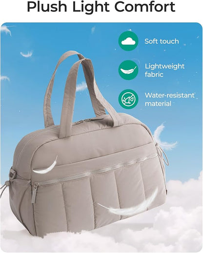 BAGSMART Duffle Bag for Travel, Gym Bag for Women, Weekender Carry on Bag | PVC Wet Pocket, Airline Approved Personal Carry-on Size, Fits Under-seat, One Bag for Gym, Travel, Hospital, Overnight