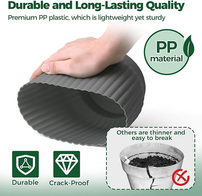 T4U 4.5 Inch Plant Pots Self Watering, 6 Pack African Violet Pots, Small Plant Pots for Plants, Small Indoor Plant Pot, Self Watering Planter for African Violet, Succulents (6 Pack 4.5" Pots, Gray)