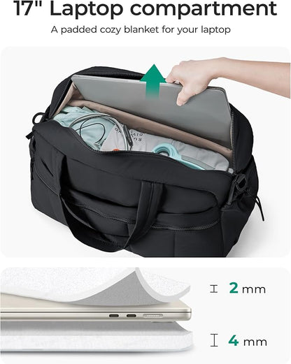 BAGSMART Duffle Bag for Travel, Gym Bag for Women, Weekender Carry on Bag | PVC Wet Pocket, Airline Approved Personal Carry-on Size, Fits Under-seat, One Bag for Gym, Travel, Hospital, Overnight