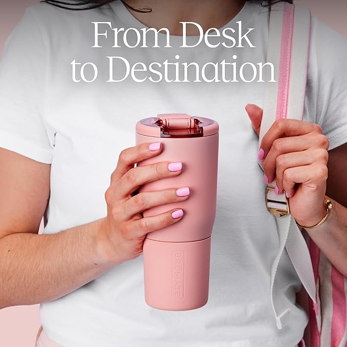 BrüMate Nav 35oz 100% Leak Proof Insulated Travel Tumbler with Magnetic BevLock™ Lid - Double Wall Cup-Holder Friendly Stainless Steel Mug (Kiwi)