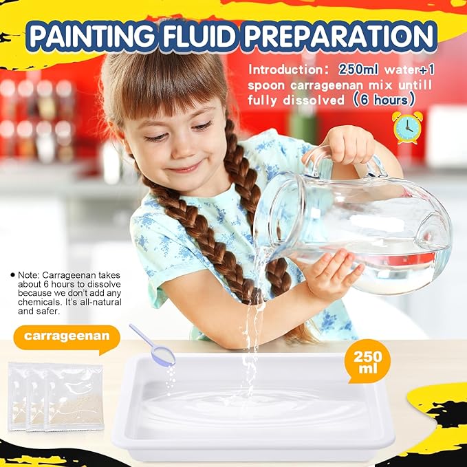 Water Marbling Paint for Kids - Arts and Crafts for Girls & Boys Crafts Kits Ideal Gifts for Kids Age 6-8 8-12