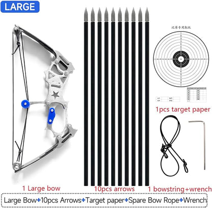 Archery Bow Set Left and Right Hand Compound Bow Hunting Bow Metal Material Catapult RH/LH for Practice Archery