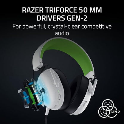 Razer BlackShark V3 X HyperSpeed Wireless Xbox Gaming Headset, White | 50mm Drivers, Cardioid Mic, 2.4 GHz, Bluetooth, Works with PC, Mac, PS5, Nintendo Switch, Smartphone, 70 Hr Battery