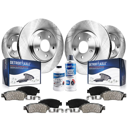 Detroit Axle - Brake Kit for 2007 2008 2009 2010 Ford Edge Lincoln MKX Disc Brake Rotors Ceramic Brake Pads Replacement: 12.60 i