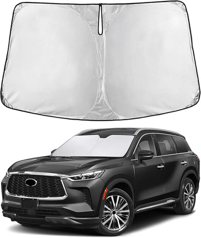 EcoNour Windshield Sunshade Compatible for Infiniti QX60 2014-2019 2020 2021, Sun Visor for Front Windshield & Window Sun Shade Cover, UV Heat Blocker & Protector, Car Accessories