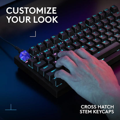 Logitech G316 X 98 Mechanical Gaming Keyboard (Tactile) - Black | Hot-Swappable Tactile Mechanical Switches, Gasket Design, PBT Keycaps, <8Khz, LIGHTSYNC RGB, Dot-Matxix LED Display, USB-C