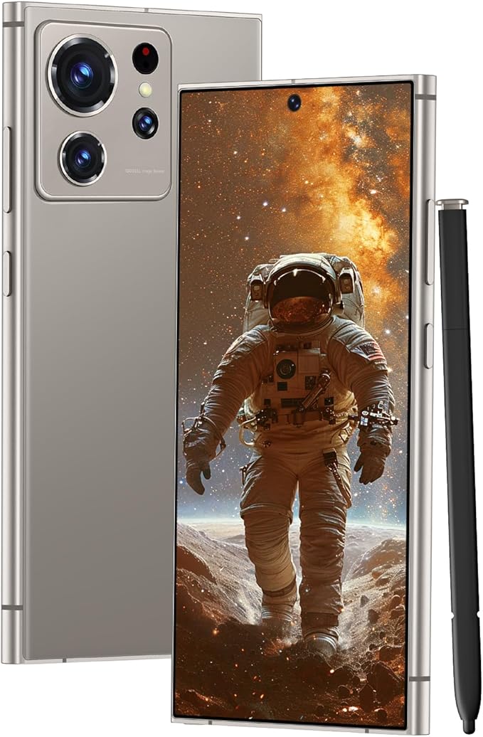 S24 Ultra Unlocked Cell Phones Smartphone with Built-in Pen 8+256GB Android 13 Phones 6.8" HD Screen Dual SIM 108MP+48MP Camera (Titanium Grey)