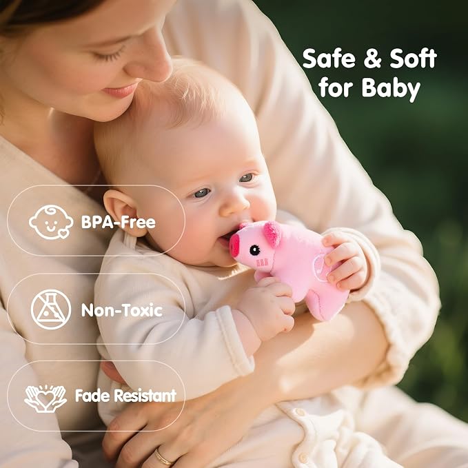 hahaland Baby Toys 6-12 Months - Surprise Barn with Stuffed Farm Animals with Real Sounds - Montessori Toys for 6 Month Old Baby Gifts Toddlers Sensory Toy 1 Year Old Boy Girl Gifts Infant Toys