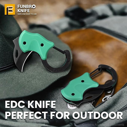 FUNBRO Small Pocket Knife for Men, Edc Knives Tool | Cool Folding Knife Box Cutter with 1.34 Inch Sharp Blade, Great Gift for Men (light Blue)