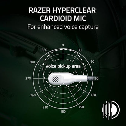 Razer BlackShark V2 X Wired Xbox Gaming Headset, White | 50mm Drivers, Cardioid Mic, Lightweight, Comfortable Noise Isolating Earcups, For Xbox Series X, Series S, PS5, PC, Switch