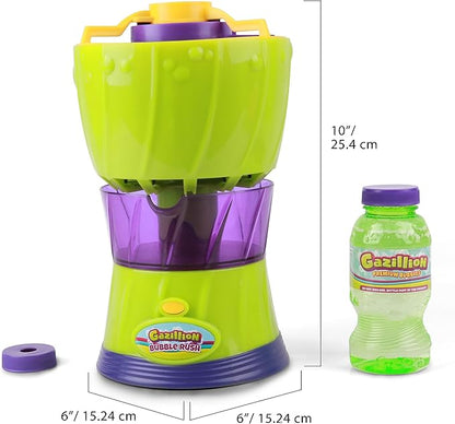 Gazillion Bubbles, Bubble Rush Portable Bubble Maker - Instant Bubble Creation - Outdoor Toy for Kids - 8 oz. Bubble Solution Included - Ages 3+