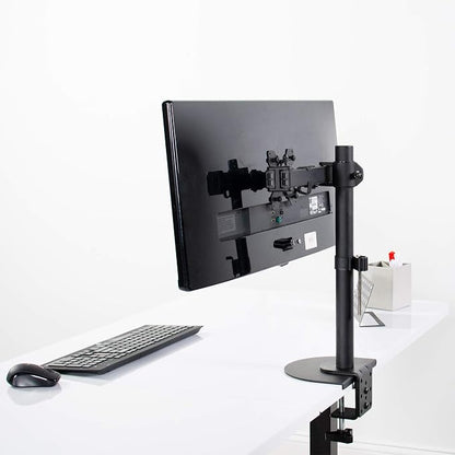 VIVO Steel Reinforcement Bracket Mount Plate for Thin, Glass, and Other Fragile Table Top Surfaces, Compatible with Most Monitor Stand C-Clamp Installations, Anti-Slip No Scratch, Black, STAND-AC01R