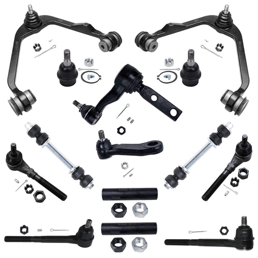 Detroit Axle - RWD Front End Kit for Ford Expedition F-150 F-250 Lincoln Navigator, Upper Control Arms Tie Rods Adjusting Sleeve