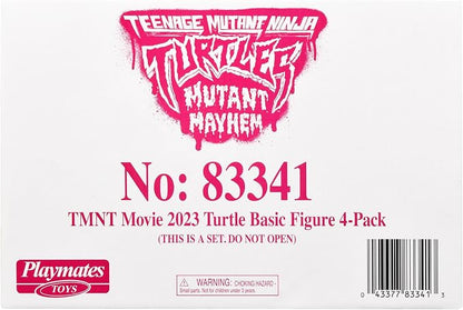 Teenage Mutant Ninja Turtles: Mutant Mayhem Basic Figure Turtle 4-Pack Bundle by Playmates Toys