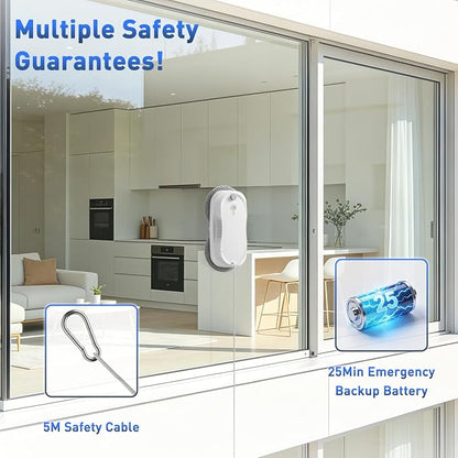 KKI Window Cleaning Robot,Upgraded Window Cleaner Robot, Auto-Dual Spray, Max 3200pa,3 Cleaning Modes & Edge Detection, Remote Control for High-Rise Windows, Glass Door,5Sets Cloths | Automatic,Dual Ultrasonic Spray, Max 3200pa, 3 Cleaning Modes & Edge...