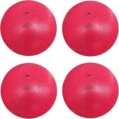 AppleRound 8.5-inch Dodgeball Playground Balls, Pack of 4 Balls with 1 Pump, Official Size for Dodge Ball, Handball, Camps and Schools