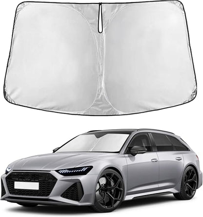 EcoNour Windshield Sunshade Compatible for Audi RS 6 2003-2023 2024 2025, Sun Visor for Front Windshield & Window Sun Shade Cover, UV Heat Blocker & Protector, Car Accessories