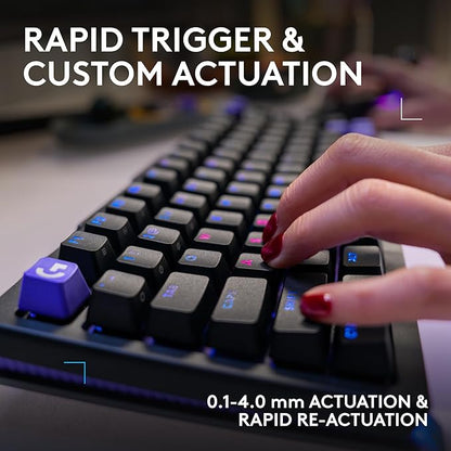 Logitech G512 X 98 TMR + Linear Switch Mechanical Gaming Keyboard - Black | Hot-Swappable 9x TMR Rapid Trigger + Linear Mechanical Switches, Gasket, PBT Keycaps, <8K, LIGHTSYNC RGB, for PC & Mac