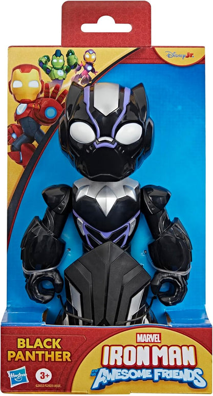 Marvel Iron Man and His Awesome Friends Supersized Black Panther Action Figure, 9-Inch (22.8 CM) Super Hero Toys for Kids, Ages 3+