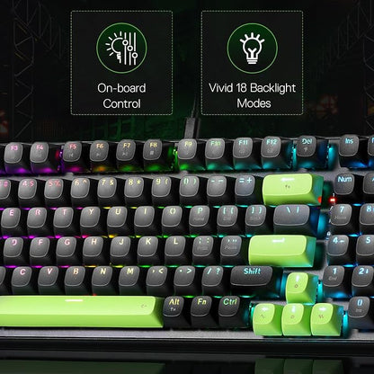 Redragon K740 Wired RGB Gaming Keyboard, Aluminum Base & Knob, 95% Layout | Rock-Solid Metal Build, Multi-Function Control Wheel, Creamy Custom Switch, Swap-Ready Socket, Fade-Resistant PBT Keycap