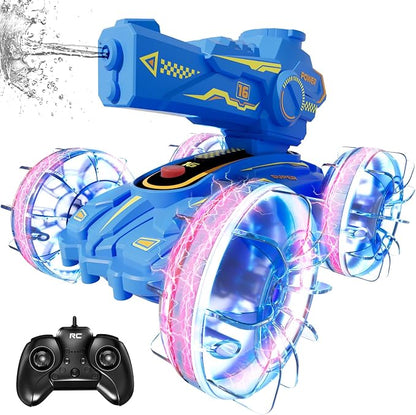 Amphibious Remote Control Car for Boys - 4WD Amphibious 2.4 GHz 360°Rotation RC Cars - Water and Land RC Stunt Car Toy for 5 6 7 8 9 10 Year Old Boys Girls Christmas Birthday Gifts