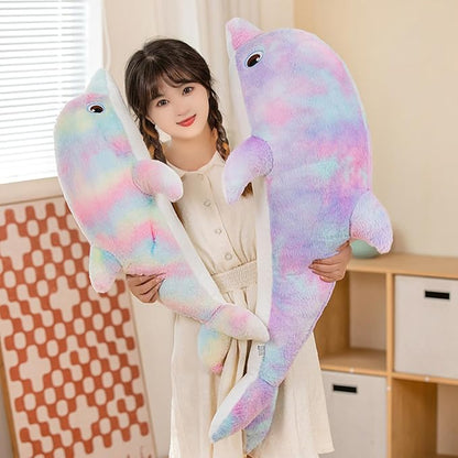 Dolphin Stuffed Animals Plush Toy Pillow Soft Sea Animal Doll Purple Orchid 19.2 Inches