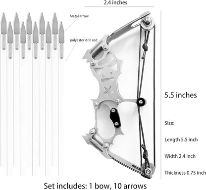 Archery Bow Set Left and Right Hand Compound Bow Hunting Bow Metal Material Catapult RH/LH for Practice Archery