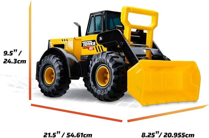 Tonka Steel Classics Front Loader - Made with Steel & Sturdy Plastic, Yellow Toy Construction Truck, Boys and Girls, Kids, Toddlers, Ages 3+