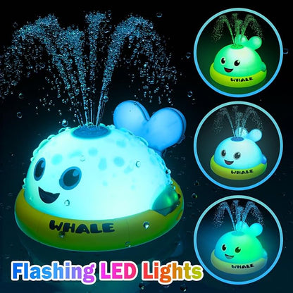 Baby Bath Toys, Light Up Whale Bath Toys for Kids Ages 1-3, Pool Water Toys for Toddlers Bathtub Fountain Toys, Birthday Gifts for 1 2 3 Year Old Boys & Girls