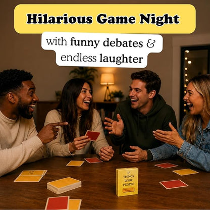 If Things were People – Funny Card Game for Family Game Night, Teens & Adults | Hilarious Debate Party Game for Families, Friends, Date Night & Parties | Easy to Learn | 2+ Players