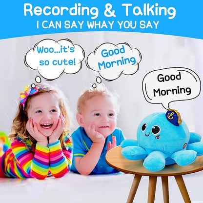 Tsomtto Baby Toys 6-12 Months Musical Plush Octopus Crawling Walking Toys Light up Voice Control Dancing Infant Toy 0-6 7 8 9 10 12-18 Month 1 2 Year Old Boys Girls Tummy Time Birthday Gifts