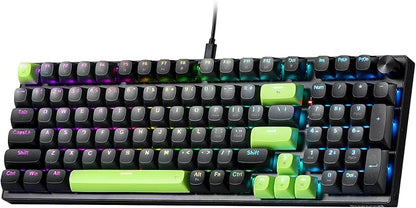 Redragon K740 Wired RGB Gaming Keyboard, Aluminum Base & Knob, 95% Layout | Rock-Solid Metal Build, Multi-Function Control Wheel, Creamy Custom Switch, Swap-Ready Socket, Fade-Resistant PBT Keycap