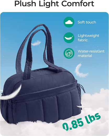BAGSMART Duffle Bag for Travel, Gym Bag for Women, Weekender Carry on Bag | PVC Wet Pocket, Airline Approved Personal Carry-on Size, Fits Under-seat, One Bag for Gym, Travel, Hospital, Overnight