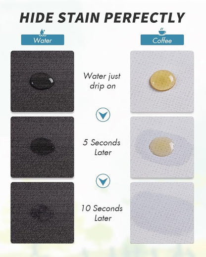 AMOAMI Dish Drying Mat for Kitchen Counter-Coffee Mat Bar Accessories, Hide Stain, Rubber Backed, Absorbent, Fit Under Coffee Maker, Espresso Machine, Pot, Dish Rack,(12x19,Buffalo Black)