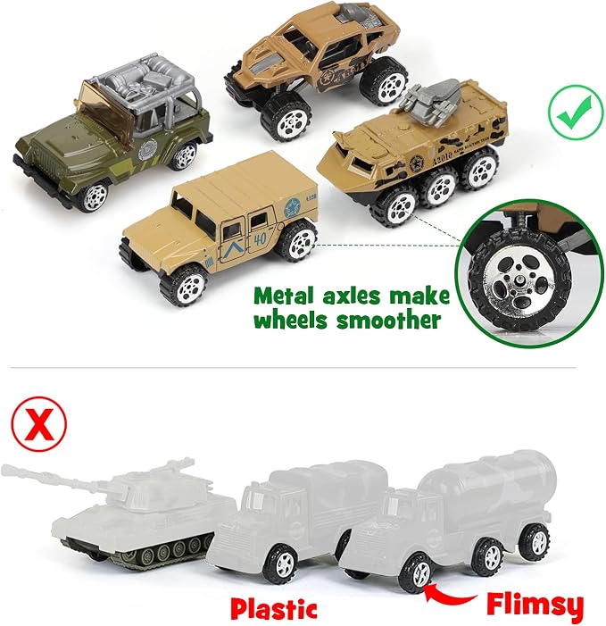 TOY Life 95 PCS Army Men Toys, Toy Soldiers for Boys, Plastic Action Figures, Soldier Guys Military Playset, Gift for Boy