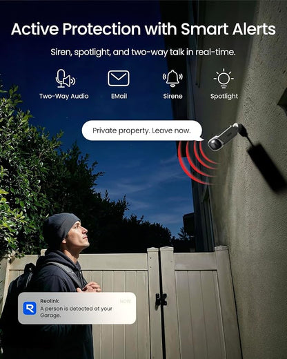 REOLINK Security Cameras Wireless Outdoor, 3K 5MP Dual-Band WiFi 6, Person/Vehicle/Animal Smart AI Detection, IP67, Local Storage, Smart Alerts, No Subscription, Home Hub Mini with 2X Argus Solar