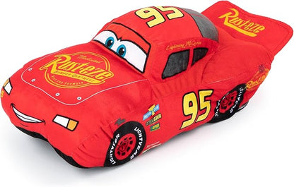 Disney Pixar Cars 3 Plush Stuffed Lightning Mcqueen Red Pillow Buddy - Kids Super Soft Polyester Microfiber, 17 inch (Official Disney Pixar Product)