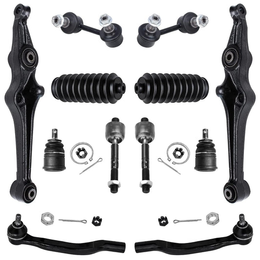 Detroit Axle - 12pc Front End Suspension Kit for 1998-2002 Honda Accord 1999-2003 TL 2001-2003 CL 2 Lower Control Arms 2 Lower B