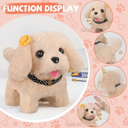 Vanvimen 16 Pcs Robot Dog Toys for Girls, Toys for 3 4 5 6 7 8 Year Old Girls Kids Boys, Realistic Robot Puppy Toy for 5-7 6-8, Ideas Birthday Gifts for Girl 3 4 5 6 Year Old